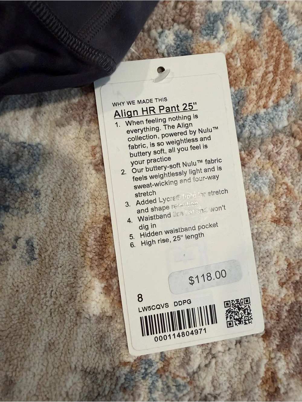 lululemon athletica Women’s Black Tie-Dye Leggings